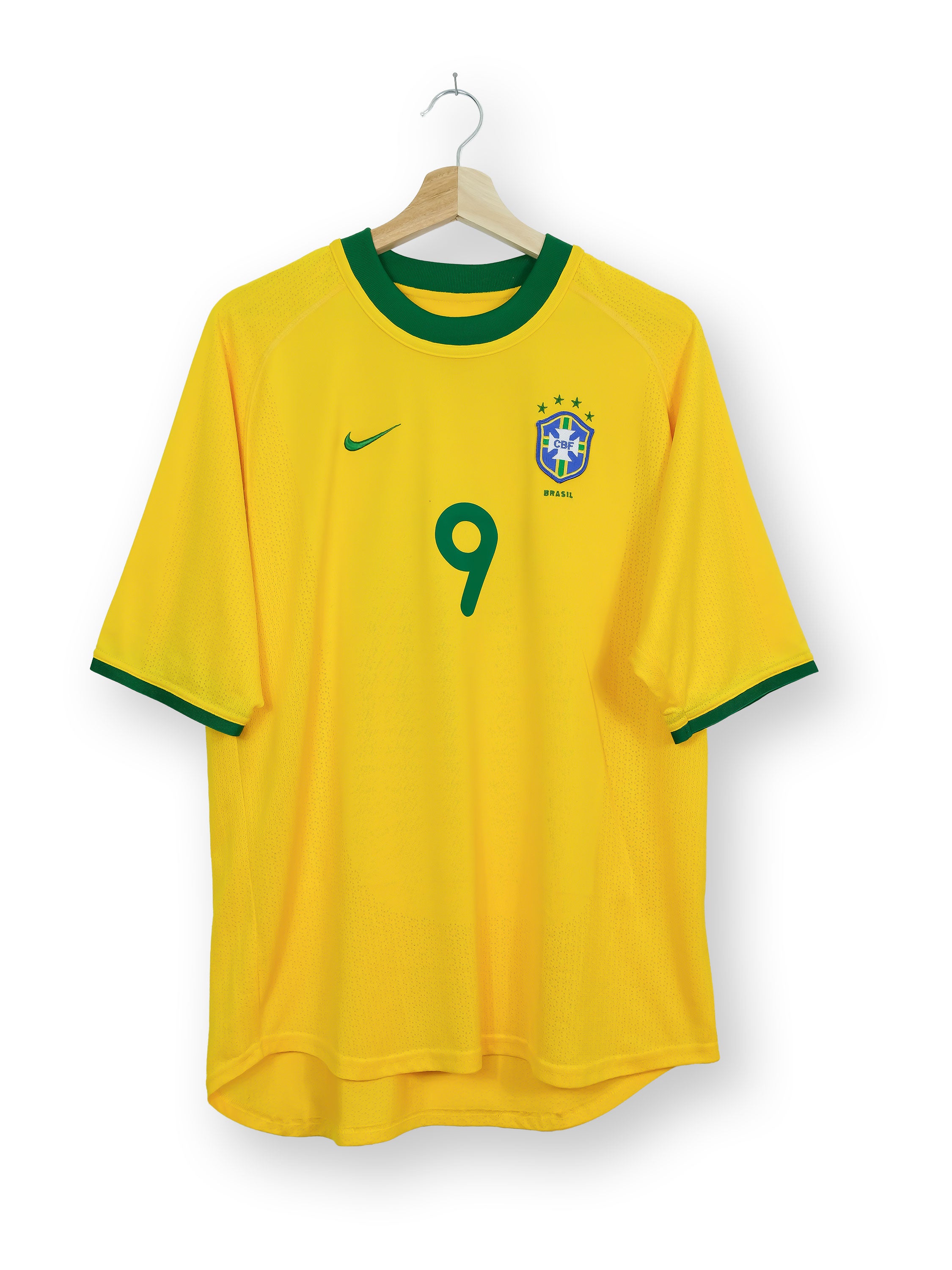 Brazil 2000/01 Home Kit – RONALDO #9 – (M)