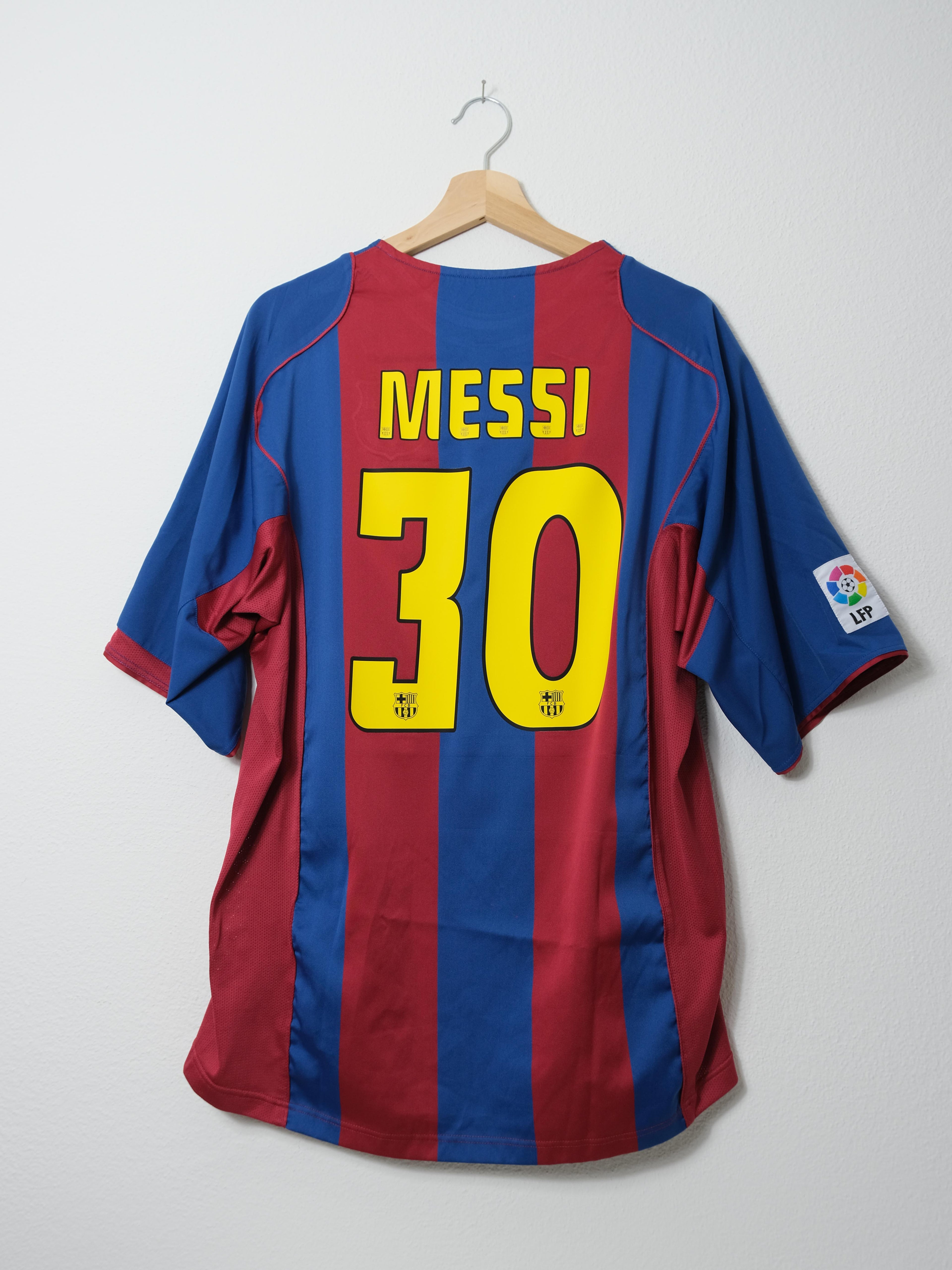 FC Barcelona 2004/05 Heim Trikot – MESSI #30 – (XL)